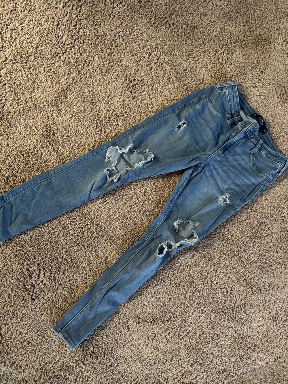 Hollister Distressed Light Blue Skinny Jeans